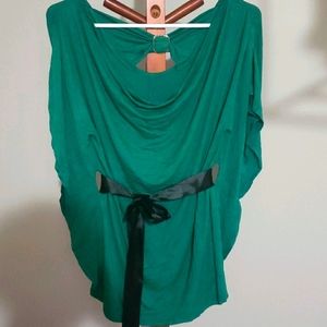 Green Ruffle top